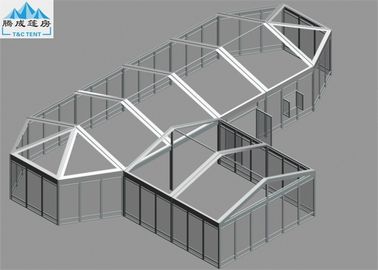 شفافة أو أبيض PVC كبير معبد خيمة 6x6m / 6X17.2m الألومنيوم الإطار